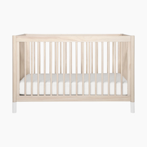 babyletto Gelato 4-in-1 Convertible Crib with Toddler Bed Conversion Kit - Washed Natural/White