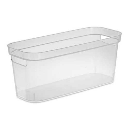 Sterilite Narrow Storage Bin Plastic, Clear