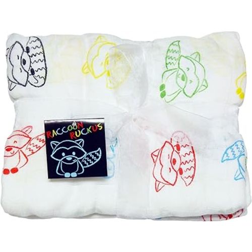 Imagine Baby Products Bamboo Swaddling Blanket (Raccoon Ruckus)