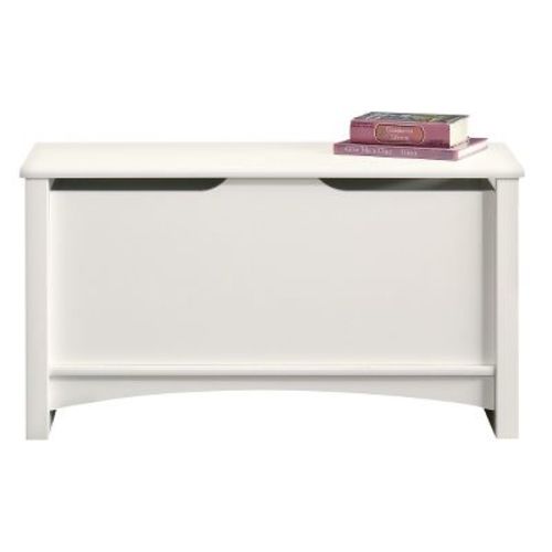 Shoal Creek Storage Chest With Lid Stay Safety - Soft White - Sauder