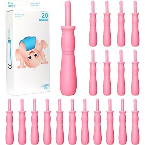 Gas and Colic Reliever for Babies, 20 Count Natural Solution Effective Instant Constipation Gas Relief for Babies Boys Girls Colic and Gas Relief, Pink