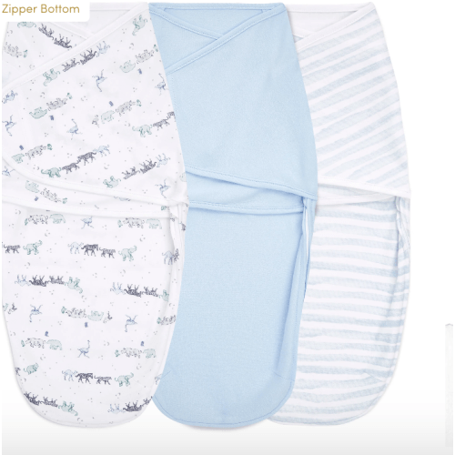 aden + anais rising star baby cotton easy swaddle size 0-3 months