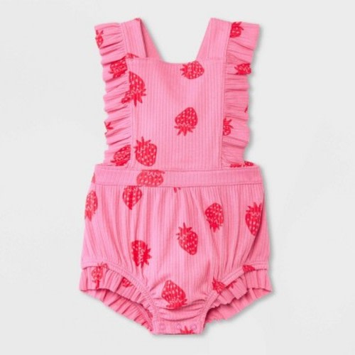 Baby Girls' Romper - Cat & Jack™, Color: Pink, Size: 0-3M