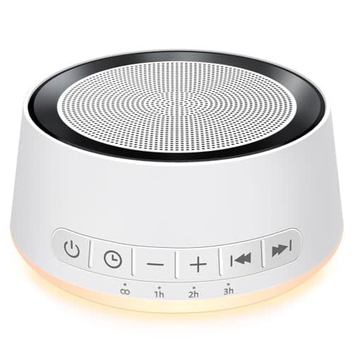 Sound Machine White Noise Machine with 30 Soothing Sounds 12 Colors Night Light Sleep Machine for Baby Kids Adults Brown Nosie Machine with 32 Volume Levels for Office Home Travel