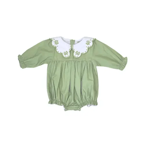 Scallop Bow Collar Romper