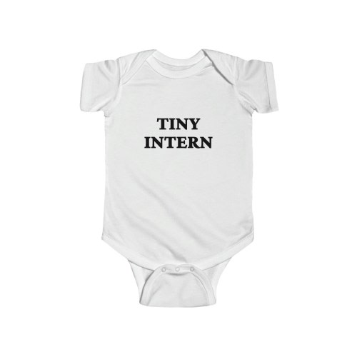 Tiny Intern Baby Onesie, Funny Baby Shower Gift, Maternity Leave Gift, New Mom Gift, Funny Working Mom Gift, Gift for Boss's New Baby