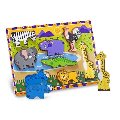 Safari Chunky Puzzle, 9" x 12", 8 Pieces | Bundle of 2 Each
