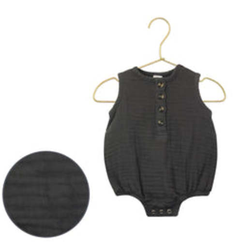 Cloud Muslin™ Bubble Romper - Charcoal – Lou Lou & Company