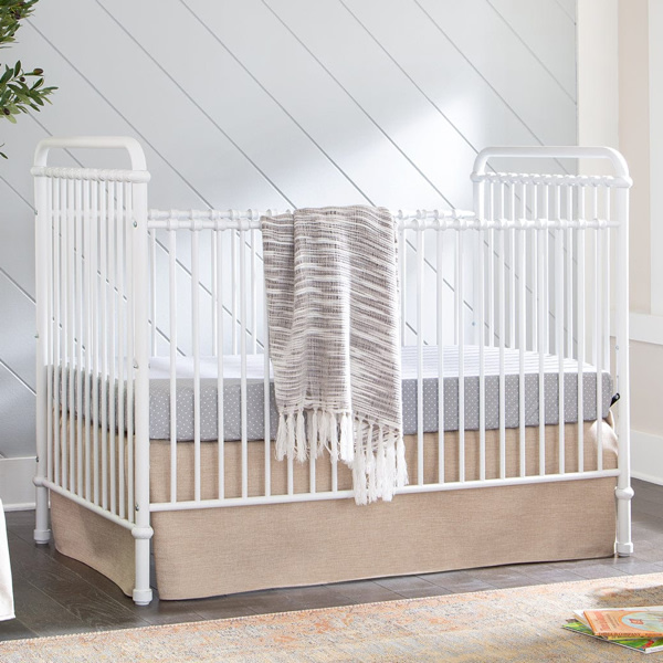 Namesake Abigail Washed White Iron 3-in-1 Convertible Crib