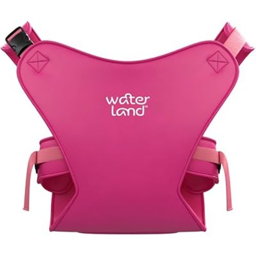 WaterLand Baby Carrier - Innovative Carrier You Can Use Both in Water & Land - Waterproof Infant Chest Holder with Adjustable Straps, Lightweight Toddler Harness for Pool & Beach (SuperPink)
