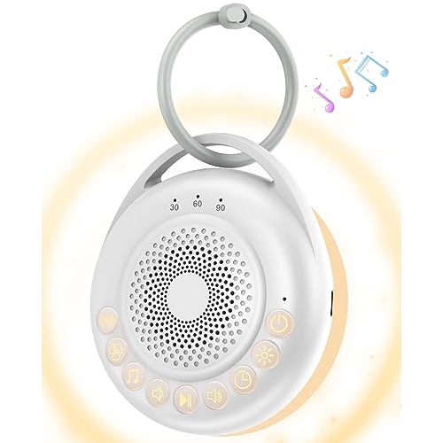 Portable Sound Machine Baby, Travel White Noise Machine Baby with USB Rechargeable, Sound Machine for Sleeping