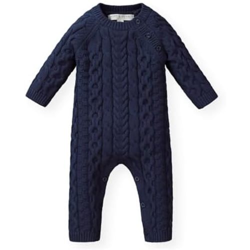 Hope & Henry Layette Baby Cable Knit Sweater Romper