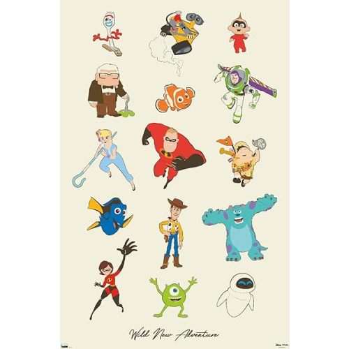 Trends International Disney Pixar - Group Wall Poster, 22.375" x 34", Premium Unframed Version