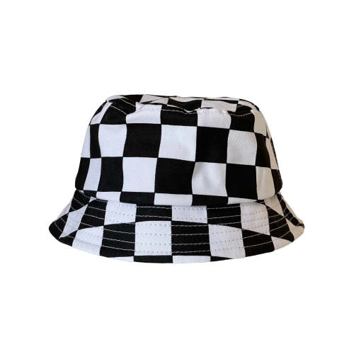 Kids Bucket Hat, Black Checkerboard