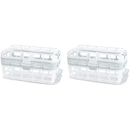Munchkin® High Capacity Dishwasher Basket, 2 Pack, Grey