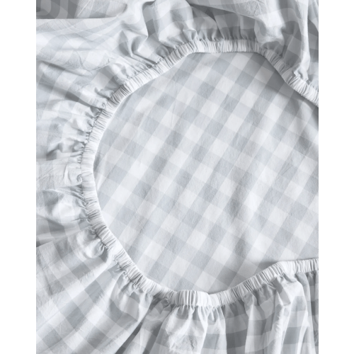 Organic Percale Gingham Crib Sheet 2-Pack