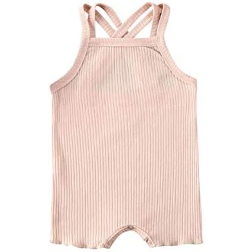 Baby Girl Boy Romper Bodysuit Solid Plain One Piece Jumpsuits Sleeveless One Piece Baby Clothes Outfits Summer