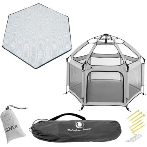 POP 'N GO PLAYPEN with Cushioned Self-Inflating Playmat for Babies