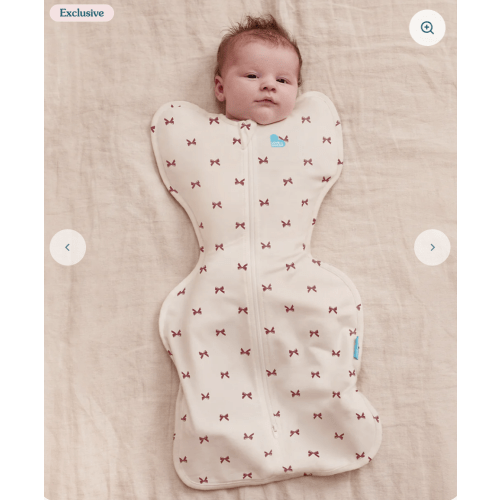 Swaddle Up™ 1.0 TOG Cotton Cream Bows