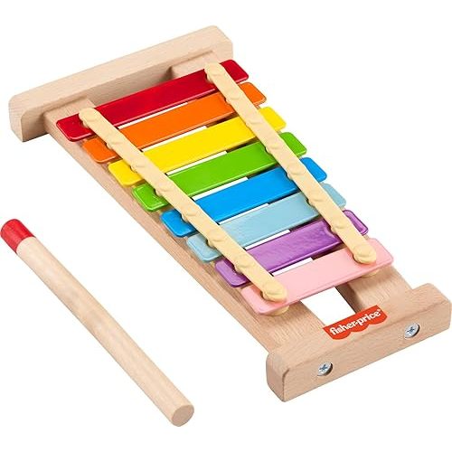 Fisher-Price Toddler Toy Wooden Xylophone Musical Activity for Developmental Play for Kids Ages 2+ Years