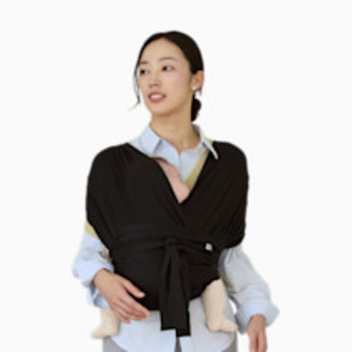 Konny Baby Wrap Carrier Flex SoftBreeze - Black, M-4 XL