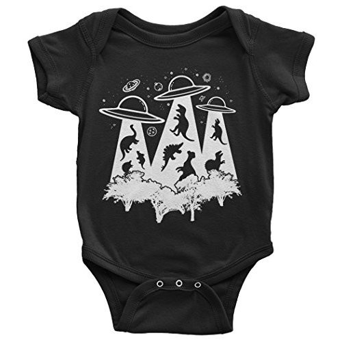 Threadrock Baby Dinosaur Alien Abduction Infant Bodysuit