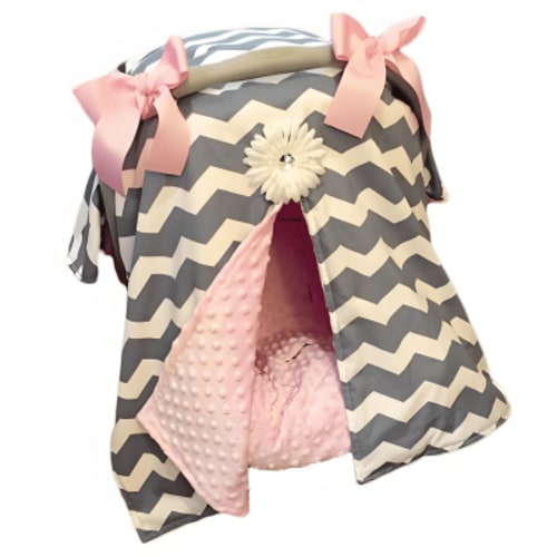 AUQ Car Seat Cover Baby,Soft & Fluffy Carseat Covers Baby,Feels Gentle on Skin Car Seat Blanket