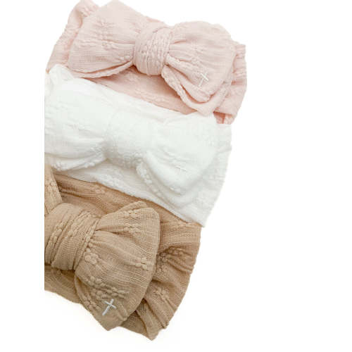Sarah Bow Collection with White Cross – AmorClothingCo.