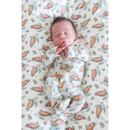Zipper Footie in Turtley Rad | Caden Lane