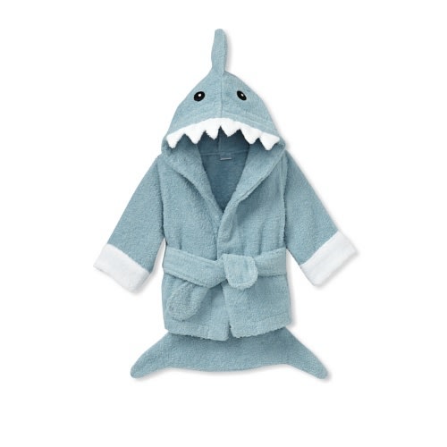 Baby Aspen Baby Shark Hooded Towel/Newborn Spa Bath Robe, Baby Beach Towel | Baby Bath Towel