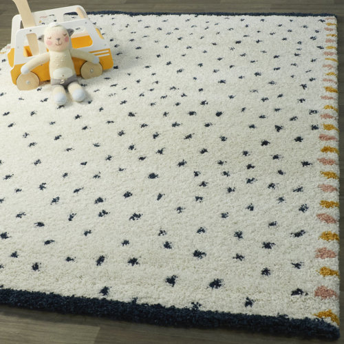 Wade Logan® Warmley Polka Dots Shag Area Rug & Reviews | Wayfair