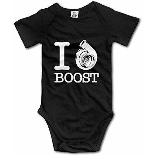 LyCheer Boost Engine Car Racing - Baby Cartoon Bodysuit Short Sleeve Onesie Rompers Black