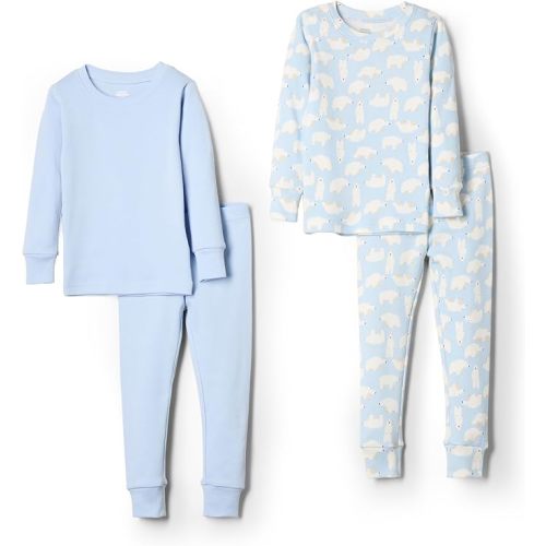 Amazon Essentials x Sofia Grainge Unisex Toddlers and Babies' Snug-Fit Cotton Pajamas, Pack of 2