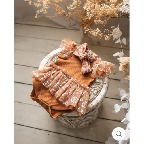 Toffee Daisy Bodysuit - Brown