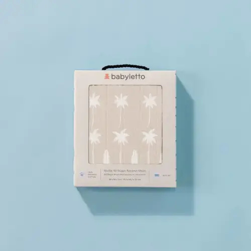 Babyletto All-Stages Bassinet Sheet in GOTS Certified Organic Muslin Cotton