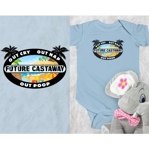 Future Castaway Survivor Fine Jersey Bodysuit, Gift for Survivor Fans, Baby Jumper, Gift for Mom, Gift for Dad, Survivor TV