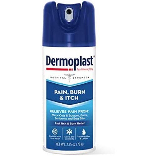 Dermoplast Pain, Burn & Itch Relief Spray for Minor Cuts, Burns and Bug Bites, 2.75 Oz (Packaging May Vary)