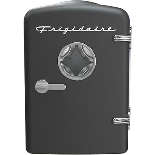 Frigidaire EFMIS171 Retro Mini Portable Personal Fridge - Ideal for Home, Office or Dorm - Includes Carrying Handle, AC/DC Wall/Car Charger