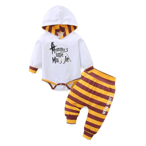 Newborn Baby Boy Clothes Mamas Letter Print Plaid Hoodies Long Sleeve Tops Long Pants 2PCS Sweatsuit Set