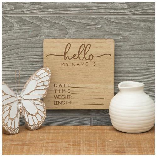 Hello My Name Is Wood Wall Decor