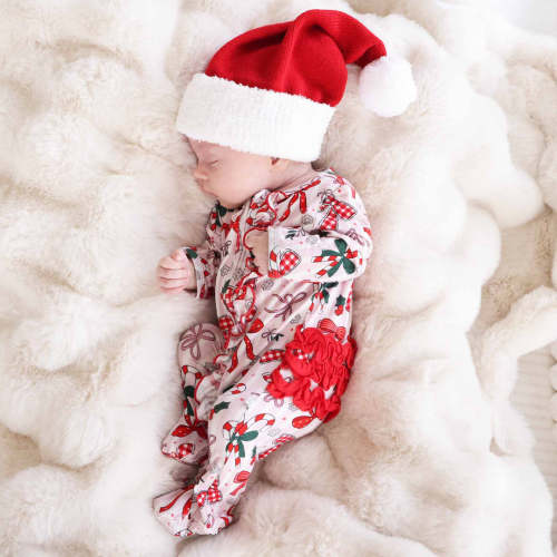 Christmas Bamboo Zipper Footies