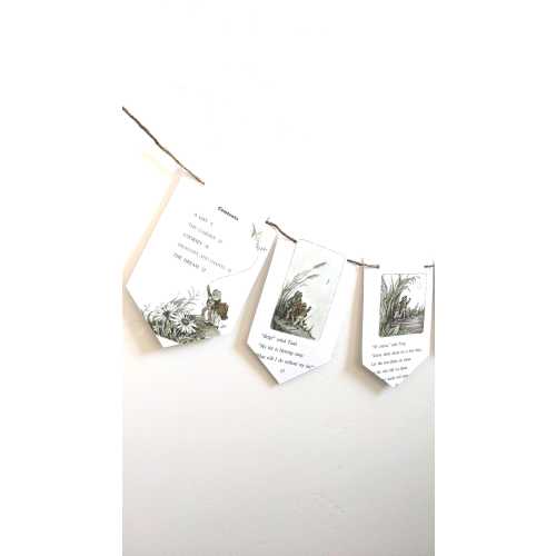 Frog and Toad Book Page Garland, Children's Party Banner, Nursery Rhyme Bedroom Decoration