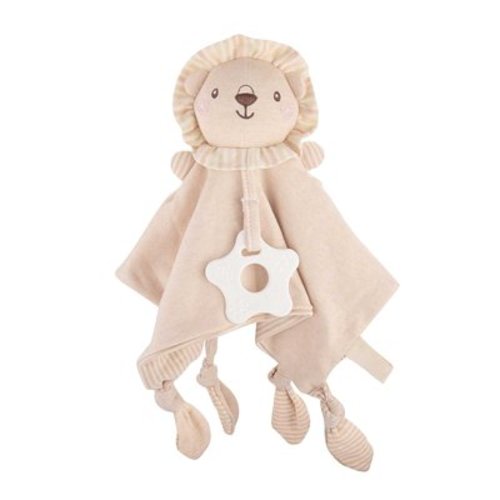 Gqtwoy Baby Security Blanket with Teether & Rattle, Soft Cotton Soothing Towel for Newborns, Multi-functional Teething Relief & Travel-Friendly Baby Gift