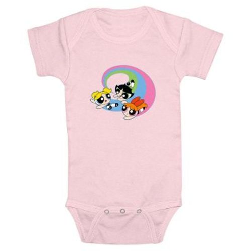Infant's The Powerpuff Girls Circle Flight Trio Bodysuit - Light Pink - 18 Months