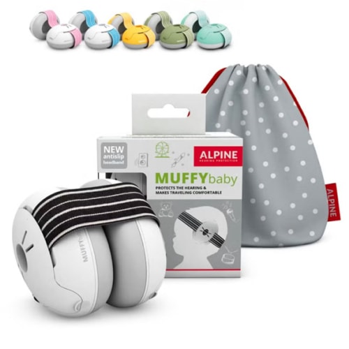 Alpine Muffy Baby Ear Protection for Babies and Toddlers up to 36 Months - CE & ANSI Certified - Noise Reduction Earmuffs - Comfortable Baby Headphones Against Hearing Damage & Improves Sleep - Pink