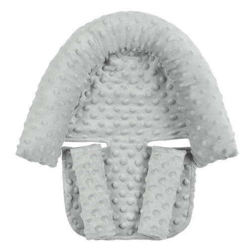 Minky Baby Head Support Headrest with Matching Seat Belt Strap Covers