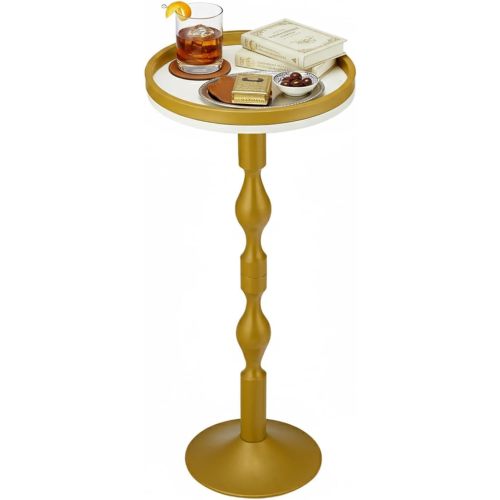 Small Round Gold Side Table