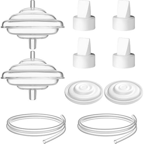 Breast Pump Replacement Parts for Spectra Motif Luna Cimilre Ameda MYA Breastpumps, Replace Duckbill Valves Backflow Protector Tubing Membranes for Spectra S2, S1, 9 Plus, Synergy Gold,10PCS