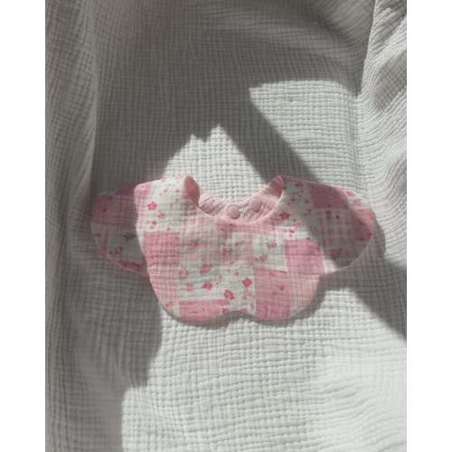 Organic Muslin 7-Layer Dribble Bib - Blush Garden