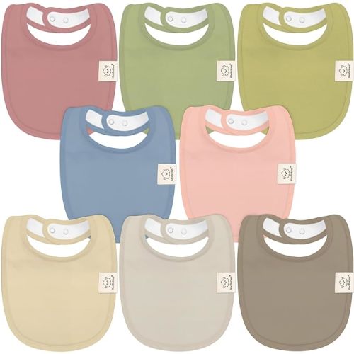 8-Pack Organic Baby Bibs for Girls & Boys - Teething Baby Bib, Baby Boy Bibs, Baby Girl Bibs, Newborn Bibs, Baby Drool Bibs for Infant, Toddler, Bibs for Baby Boy, Bibs for Baby Girl (Boho)